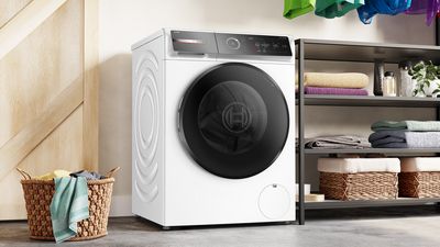 Washing machine in utility room