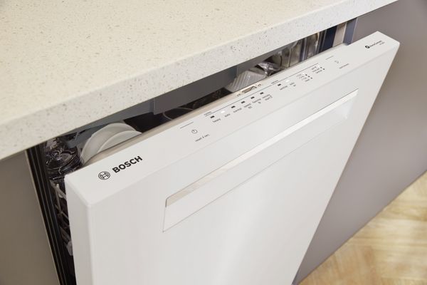 Bosch white dishwasher kitchen design