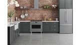 Bosch Industrial Style range in transitional kitchen 
