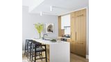 Bosch panel-ready refrigerator with matching cabinets