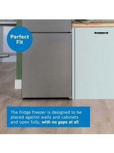 Open fridge freezer showing perfect fit design