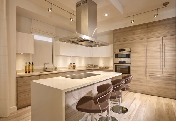 Bosch panel-ready refrigerator with matching cabinets