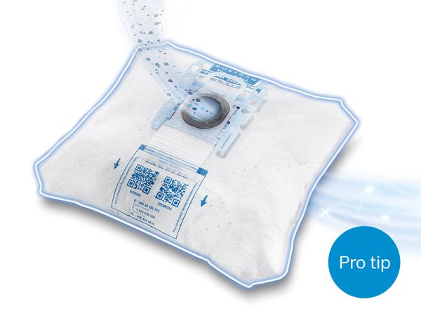 De wegwerp stofzak in ProHygienic stofzuigers met zak is ideaal voor allergielijders