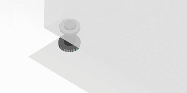 Short animation of removing the brackets on the dryer feet