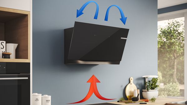 In luchtafvoermodus verlaten de dampen en geurtjes de woning - samen met verwarmde lucht.